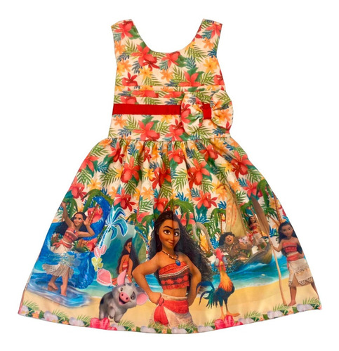 Vestido Infantil Personagem Moana